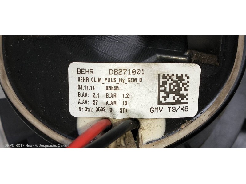Recambio de motor calefaccion para peugeot 308 1.6 16v e-hdi fap referencia OEM IAM DB271001  