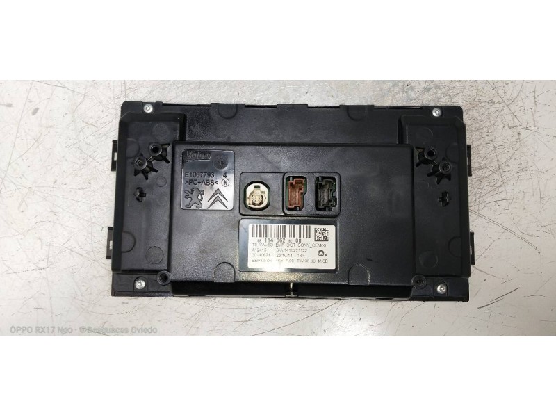 Recambio de pantalla multifuncion para peugeot 308 1.6 16v e-hdi fap referencia OEM IAM 9811486280  