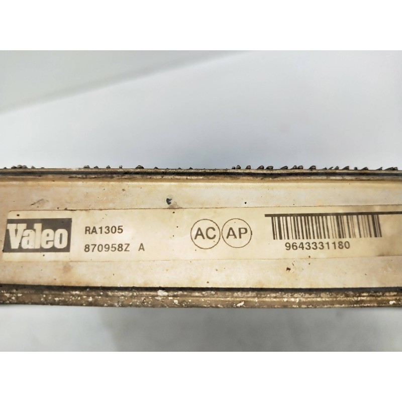 Recambio de radiador agua para citroen xsara berlina 1.9 d sx referencia OEM IAM 9643331180 870958Z 