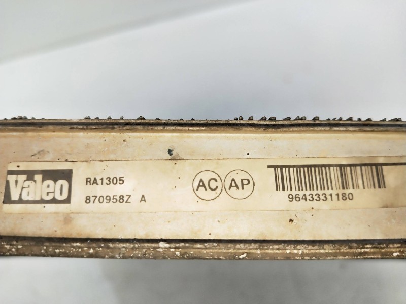 Recambio de radiador agua para citroen xsara berlina 1.9 d sx referencia OEM IAM 9643331180 870958Z 