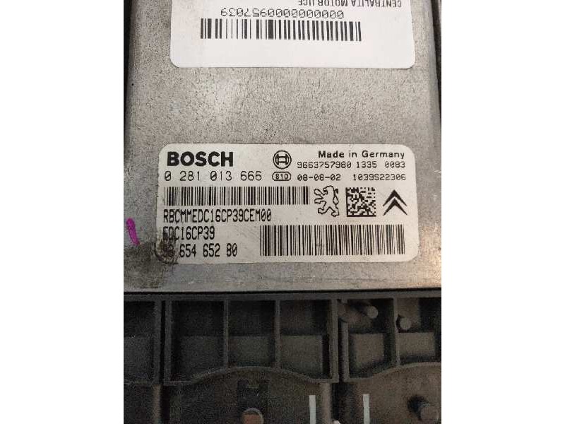 Recambio de centralita motor uce para peugeot 4007 business line referencia OEM IAM 0281013666 9663757980 9665465280