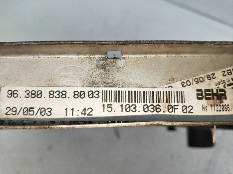 Recambio de radiador agua para citroen c5 berlina 2.0 hpi exclusive referencia OEM IAM 963808388003  