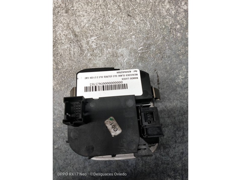Recambio de mando luces para mercedes clase clc (cl203) clc 2.2 cdi cat referencia OEM IAM A2035452504  