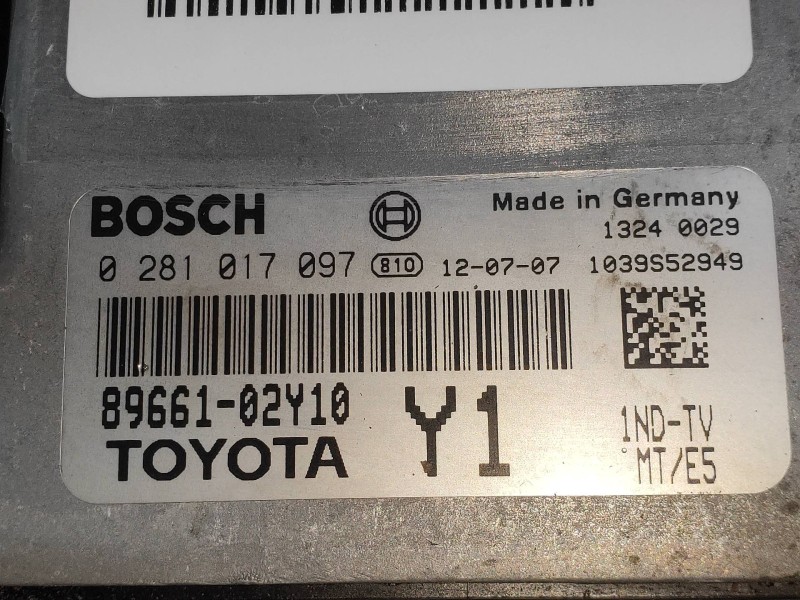 Recambio de centralita motor uce para toyota auris 1.4 turbodiesel cat referencia OEM IAM 0281017097 8966102Y10 