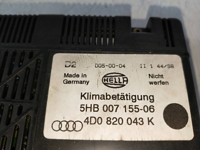 Recambio de mando calefaccion / aire acondicionado para audi a8 (d2) 4.2 quattro referencia OEM IAM 4D0820043K 5HB00715506 