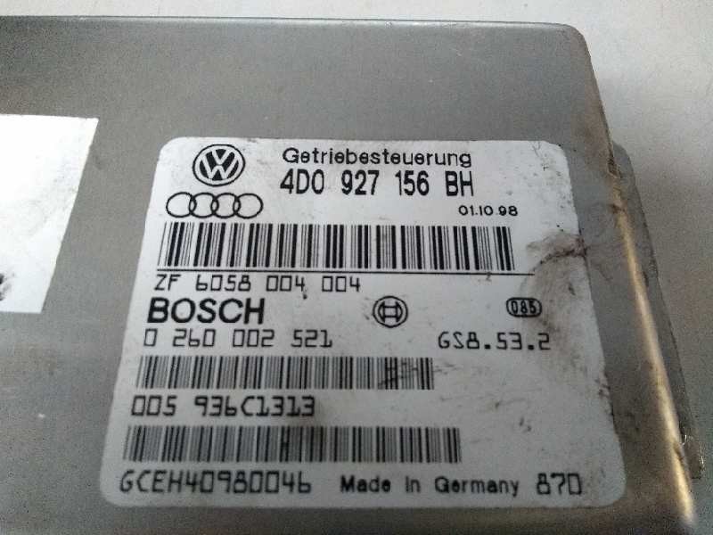 Recambio de centralita cambio automatico para audi a8 (d2) 4.2 quattro referencia OEM IAM 4D0927156BH 0260002521 