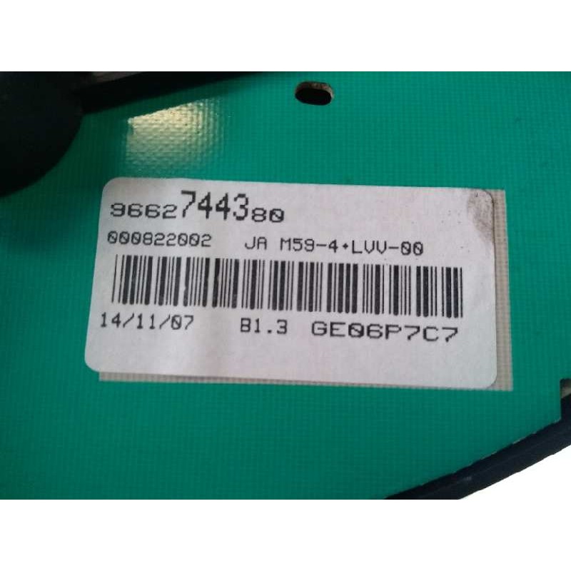 Recambio de cuadro instrumentos para citroen berlingo 1.6 hdi 75 sx familiar referencia OEM IAM 9662744380 000822002 