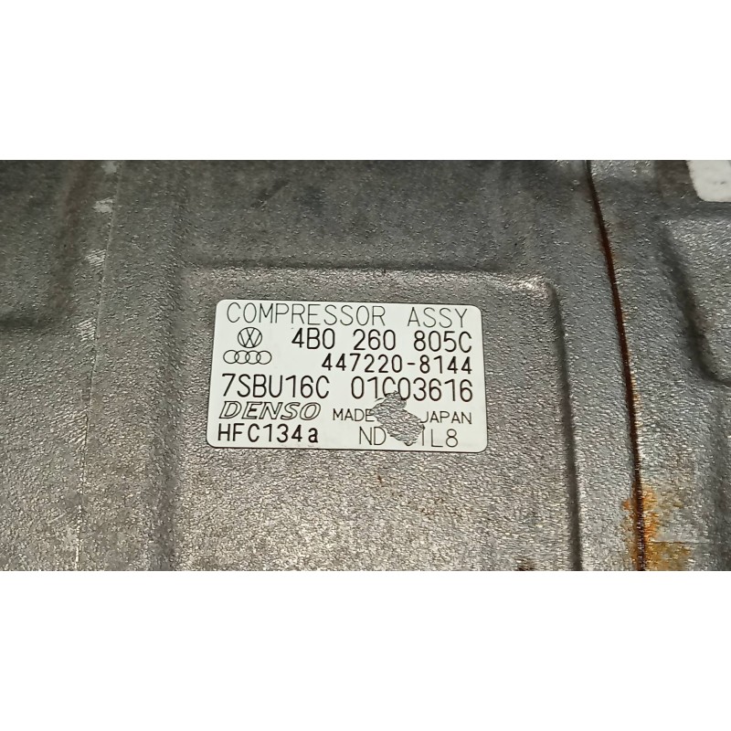 Recambio de compresor aire acondicionado para audi a8 (d2) 2.5 tdi quattro referencia OEM IAM 4472208144 4B0260805C 