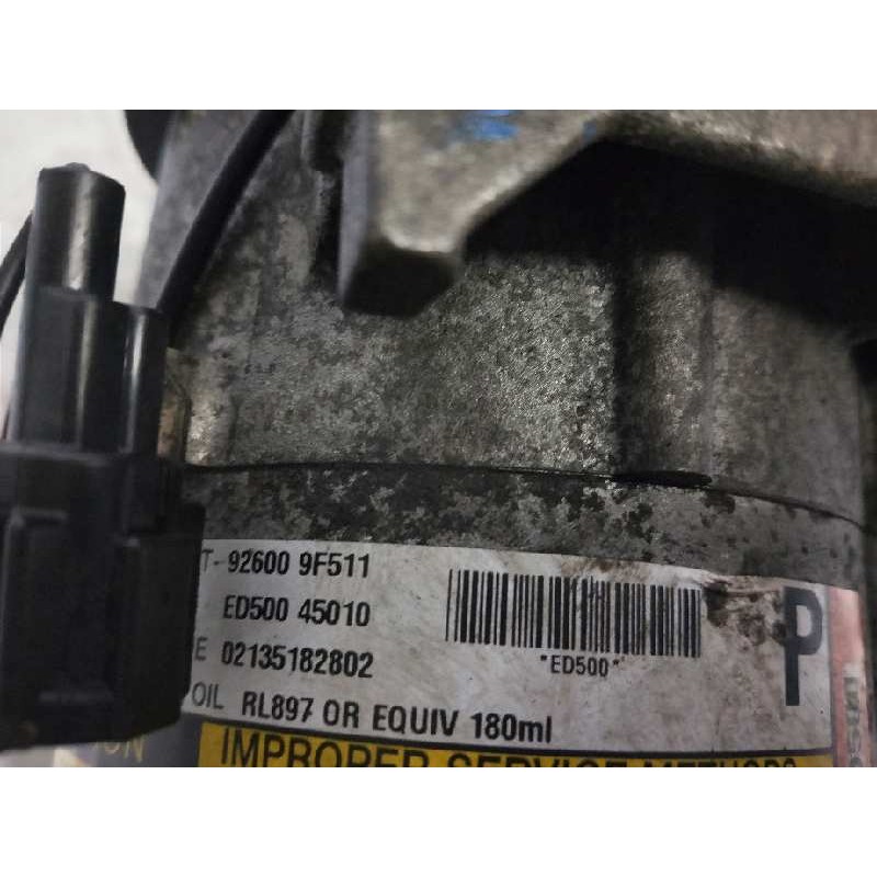 Recambio de compresor aire acondicionado para nissan primera berlina (p12) 1.6 cat referencia OEM IAM 926009F511 ED50045010 ED50 Recambio de compresor aire acondicionado para nissan primera berlina (p12) 1.6 cat referencia OEM IAM 926009F511 ED50045010 ED50