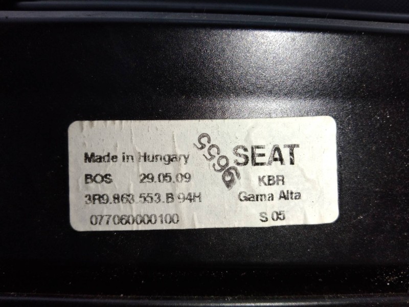 Recambio de bandeja trasera para seat exeo st (3r5)(2009>) reference referencia OEM IAM 3R9863553B  