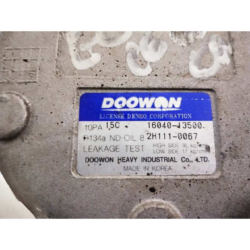 Recambio de compresor aire acondicionado para hyundai elantra (xd) 1.6 gls (4-ptas.) referencia OEM IAM 1604013500 10PA15C 