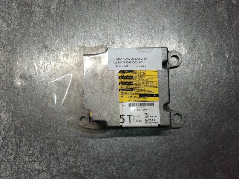 Recambio de centralita airbag para toyota auris sol referencia OEM IAM 215537106 8917002560 5T