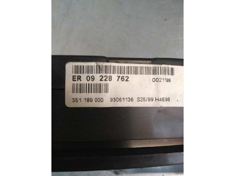 Recambio de cuadro instrumentos para opel zafira a 1.8 16v cat referencia OEM IAM ER09228762 351189000  Recambio de cuadro instrumentos para opel zafira a 1.8 16v cat referencia OEM IAM ER09228762 351189000