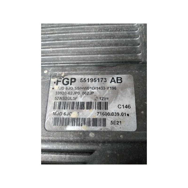 Recambio de centralita motor uce para suzuki swift berlina (mz) gl (3-ptas.) referencia OEM IAM 55195173 MJD6JOS5 7160603901 AB