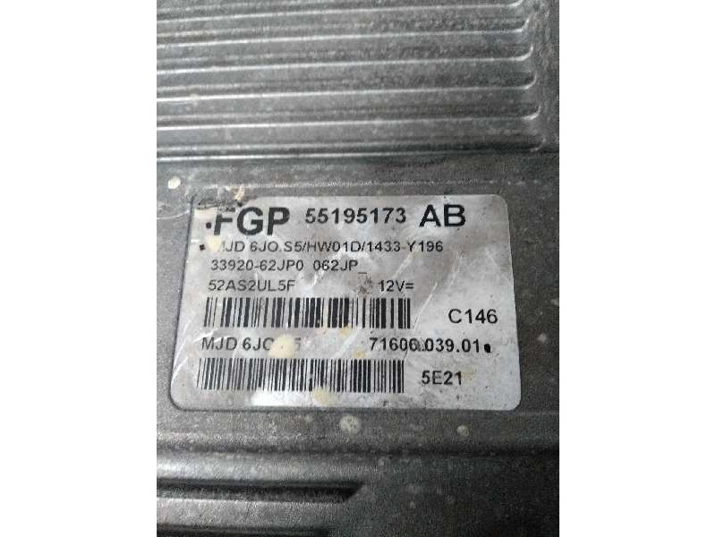 Recambio de centralita motor uce para suzuki swift berlina (mz) gl (3-ptas.) referencia OEM IAM 55195173 MJD6JOS5 7160603901 AB