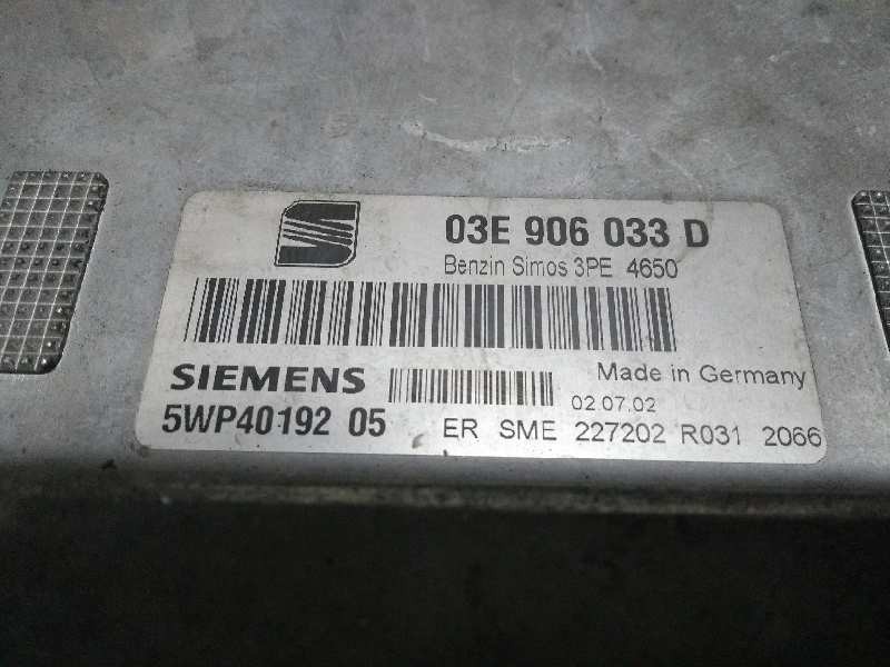 Recambio de centralita motor uce para seat ibiza (6l1) signo referencia OEM IAM 5WP4019205 03E906033 D 3PE4650