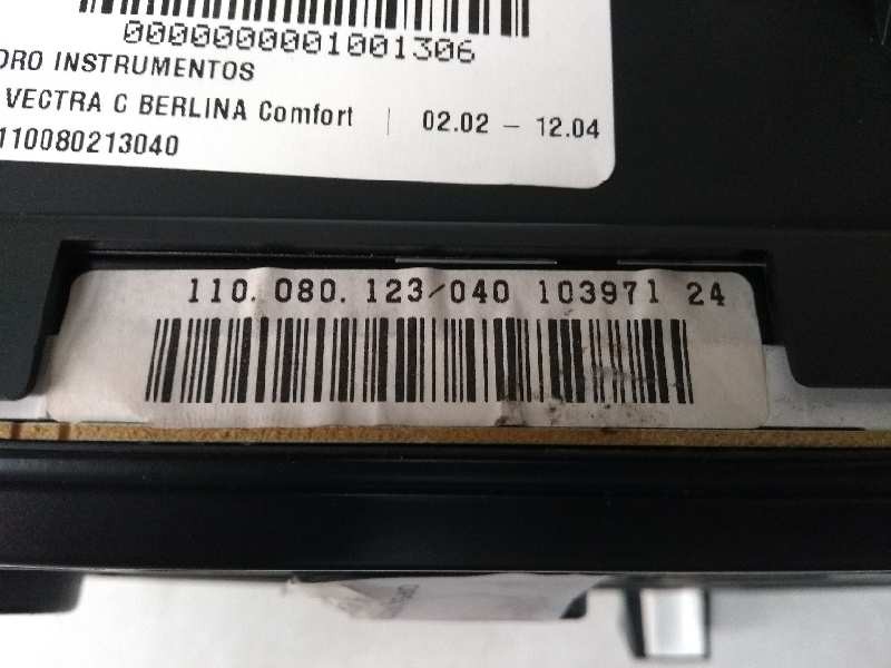 Recambio de cuadro instrumentos para opel vectra c berlina comfort referencia OEM IAM 110080213040 13140891RL 