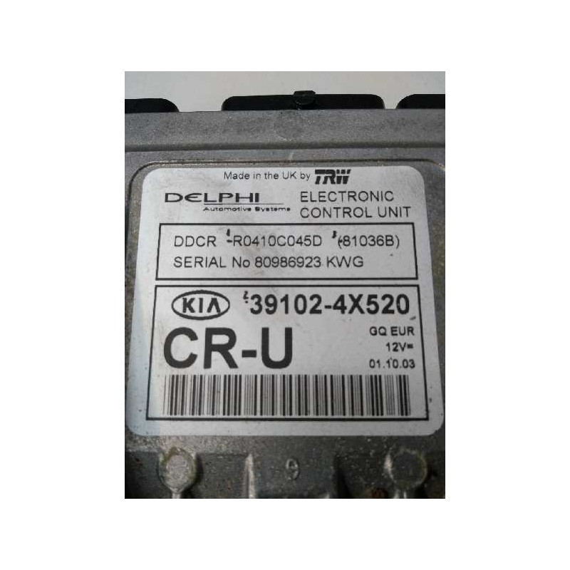 Recambio de centralita motor uce para kia carnival ii 2.9 crdi lx referencia OEM IAM R0410C045D 391024X520 81036B