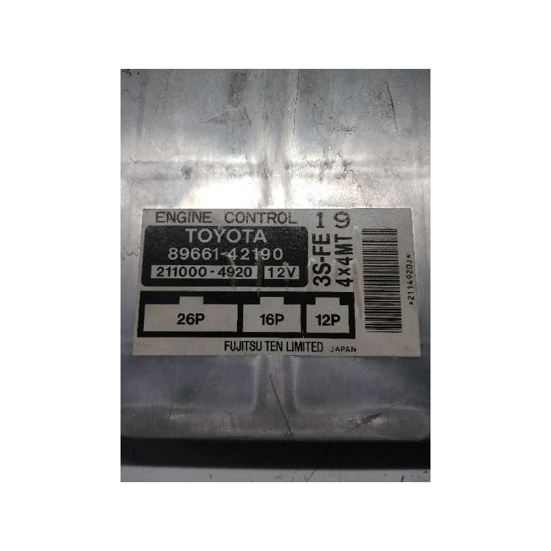 Recambio de centralita motor uce para toyota rav 4 funcruiser (a1) 2.0 16v cat referencia OEM IAM 8966142190 2110004920 3SFE