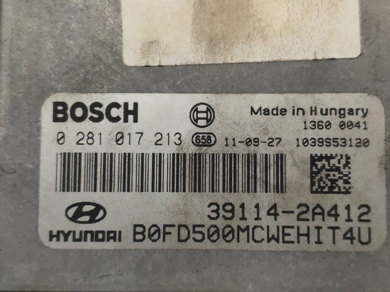 Recambio de centralita motor uce para hyundai i30 1.6 crdi cat referencia OEM IAM 0281017213 391142A412 