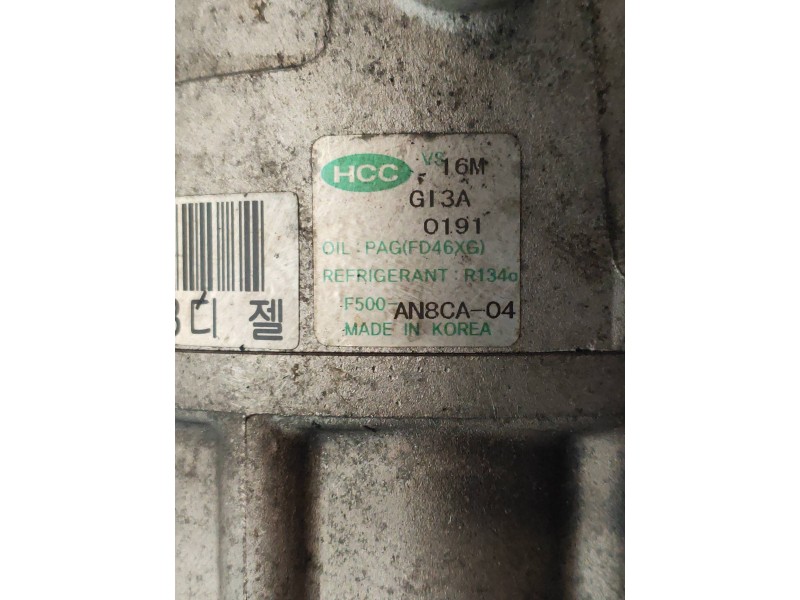 Recambio de compresor aire acondicionado para hyundai i30 1.6 crdi cat referencia OEM IAM F500AN8CA04  