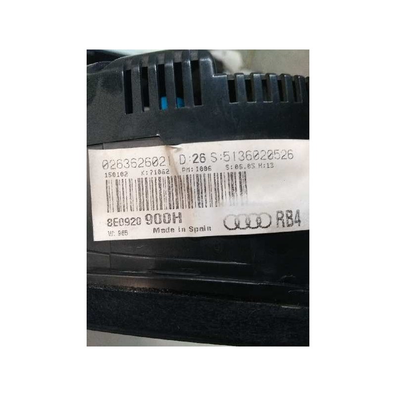Recambio de cuadro instrumentos para audi a4 avant (8e) 1.8 t quattro referencia OEM IAM 0263626021 8E0920900H 150102 RB4