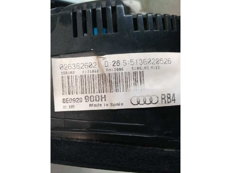 Recambio de cuadro instrumentos para audi a4 avant (8e) 1.8 t quattro referencia OEM IAM 0263626021 8E0920900H 150102 RB4