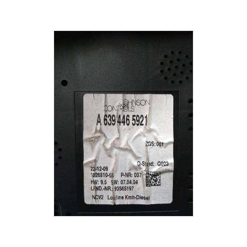 Recambio de cuadro instrumentos para mercedes vito combi 06.2003  115 cdi effect kompakt (639.701) referencia OEM IAM A639446592
