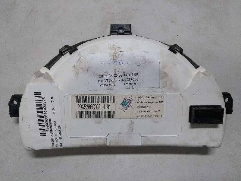 Recambio de cuadro instrumentos para citroen c3 1.4 hdi sx referencia OEM IAM P9652008280 H01 216755971 Recambio de cuadro instrumentos para citroen c3 1.4 hdi sx referencia OEM IAM P9652008280 H01 216755971