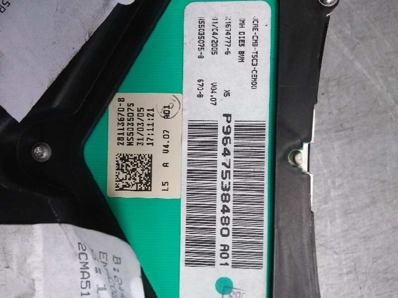 Recambio de cuadro instrumentos para peugeot 307 break / sw (s1) sw port aventura referencia OEM IAM P9647538480 A01 NS50350758