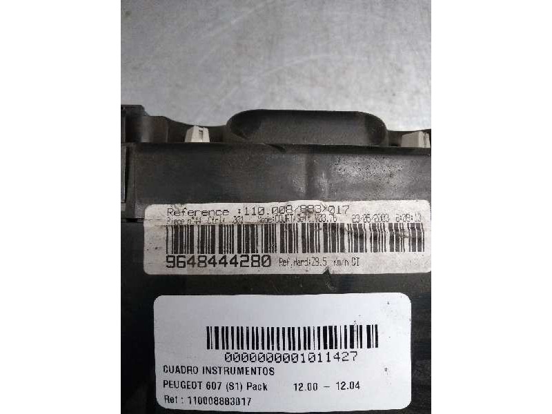 Recambio de cuadro instrumentos para peugeot 607 (s1) pack referencia OEM IAM 110008883017 9648444280 