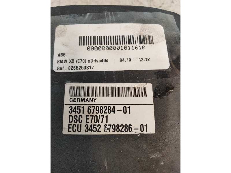 Recambio de abs para bmw x5 (e70) xdrive40d referencia OEM IAM 0265250817 3451679828401 0265960359 3451678012607