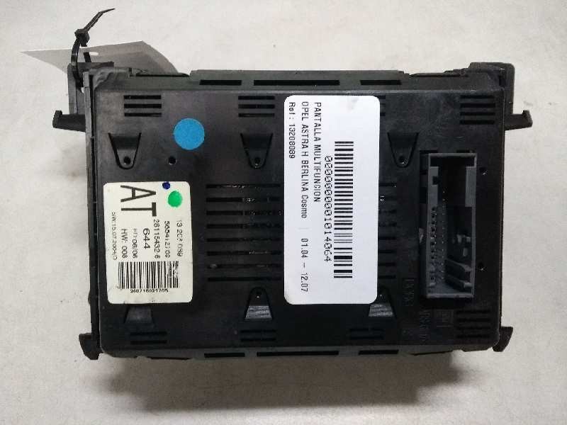 Recambio de pantalla multifuncion para opel astra h berlina cosmo referencia OEM IAM 13208089 565412769 AT