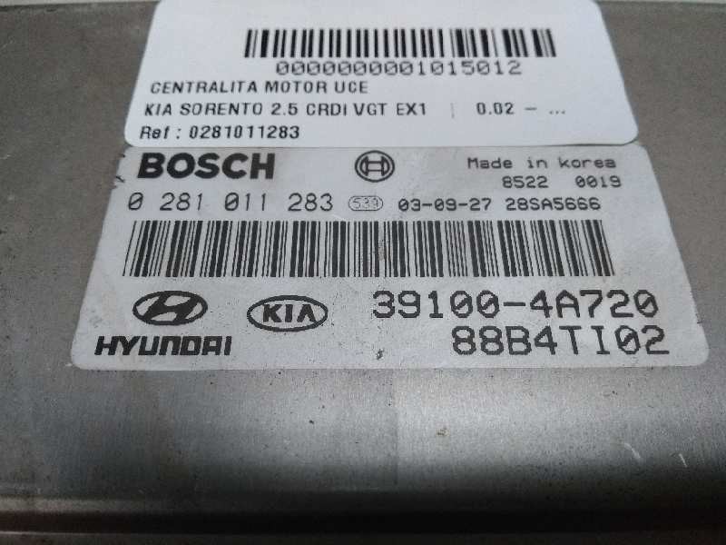 Recambio de centralita motor uce para kia sorento 2.5 crdi vgt ex1 referencia OEM IAM 0281011283 391004A720 88B4TI02