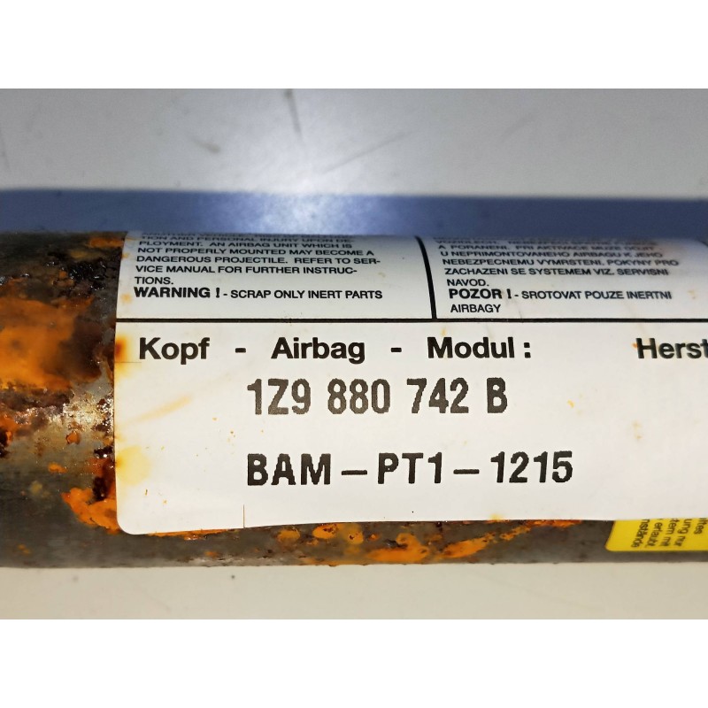 Recambio de airbag cortina delantero derecho para skoda octavia combi (1z5) rs referencia OEM IAM 1Z9880742B  