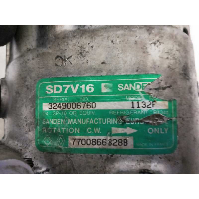 Recambio de compresor aire acondicionado para renault megane i berlina hatchback (ba0) referencia OEM IAM SD7V161132F 1132F 7700