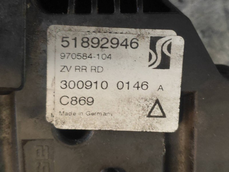 Recambio de motor cierre centralizado trasero derecho para fiat punto (evo) (199) dynamic referencia OEM IAM 51892946  