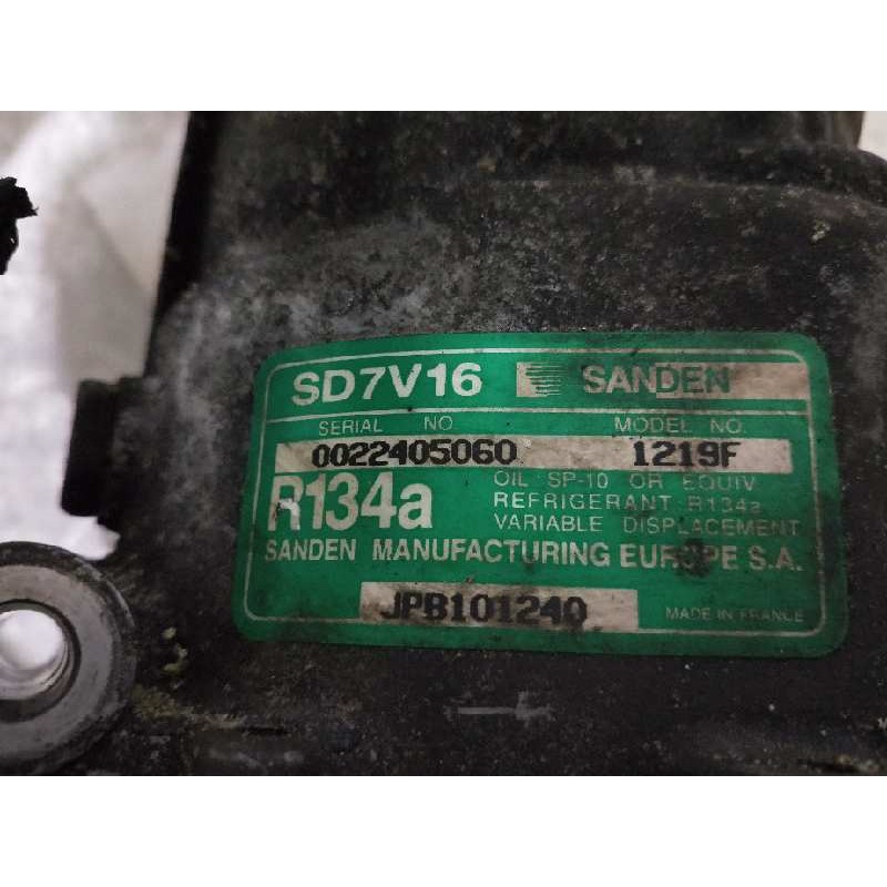 Recambio de compresor aire acondicionado para mg rover serie 45 (rt) 1.6 16v cat referencia OEM IAM SD7V161219F 1219F JPB101240