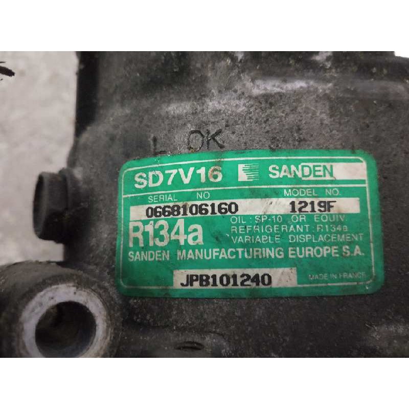 Recambio de compresor aire acondicionado para mg rover serie 45 (rt) classic (4-ptas.) referencia OEM IAM SD7V161219F 1219F JPB1