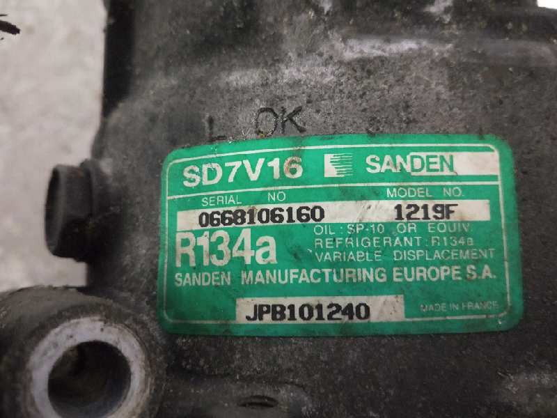 Recambio de compresor aire acondicionado para mg rover serie 45 (rt) classic (4-ptas.) referencia OEM IAM SD7V161219F 1219F JPB1