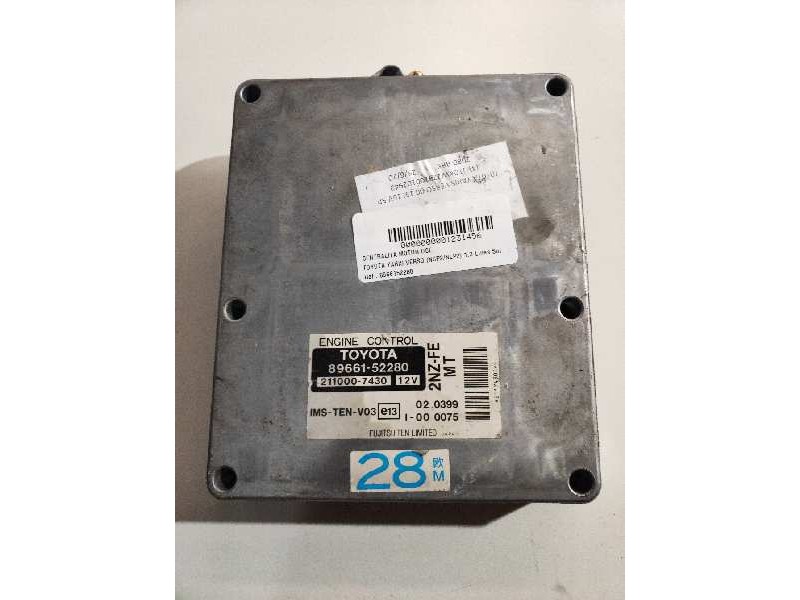 Recambio de centralita motor uce para toyota yaris verso (ncp2/nlp2) 1.3 linea sol referencia OEM IAM 8966152280 2110007430 2NZF