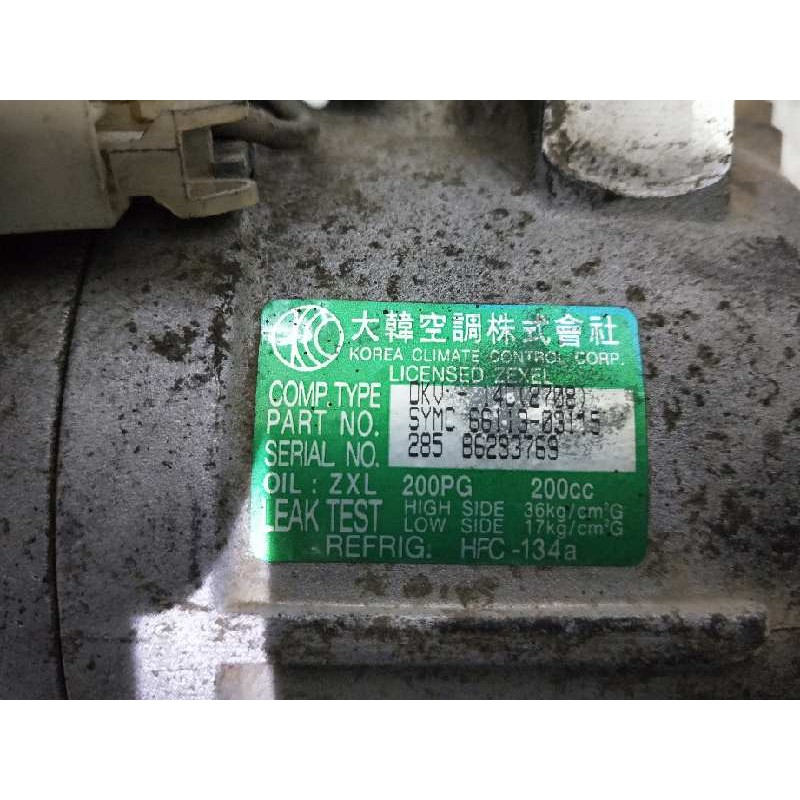 Recambio de compresor aire acondicionado para ssangyong korando 2.9 turbodiesel cat referencia OEM IAM SYMC6611303115 DKV14C2708