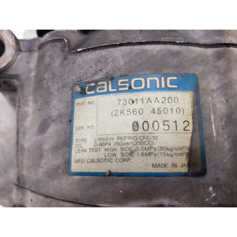 Recambio de compresor aire acondicionado para subaru legacy berl./familiar b11 (bd/bg) referencia OEM IAM 73011AA200 2K56045010 
