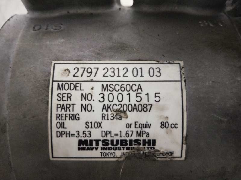 Recambio de compresor aire acondicionado para tata indica 1.4 referencia OEM IAM AKC200A087 279723120103 MSC60CA