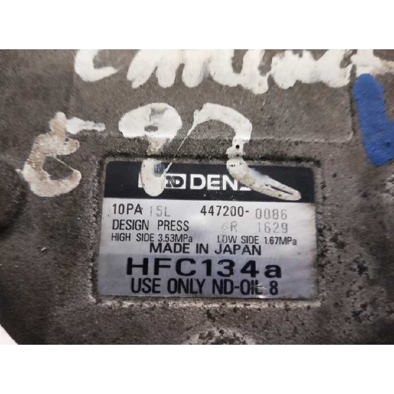 Recambio de compresor aire acondicionado para toyota carina (t19) 2.0 td xl (4-ptas.) referencia OEM IAM 4472000086 10PA15L 