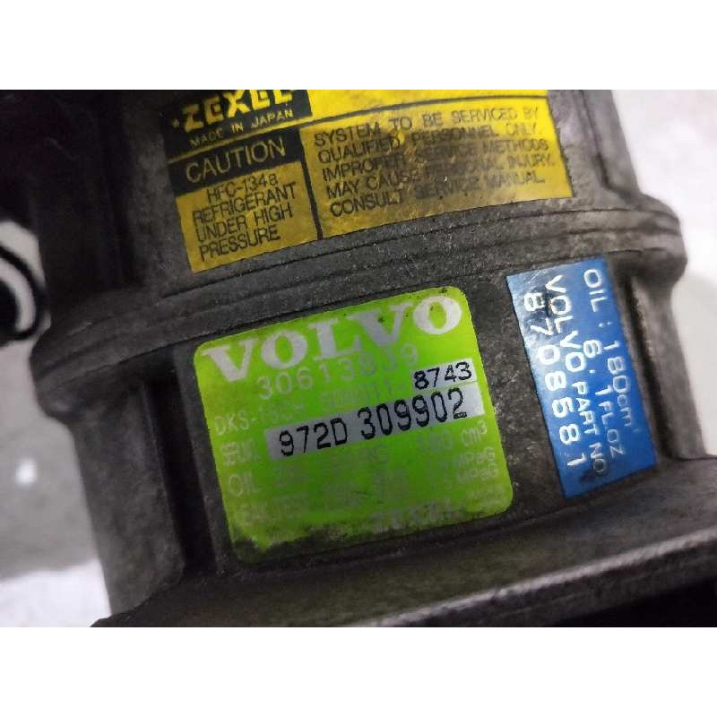Recambio de compresor aire acondicionado para volvo s40 berlina 1.6 cat referencia OEM IAM 5060118743 8708581 30613839 DKS16CH Recambio de compresor aire acondicionado para volvo s40 berlina 1.6 cat referencia OEM IAM 5060118743 8708581 30613839 DKS16CH