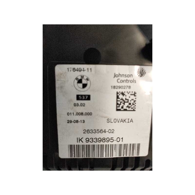 Recambio de cuadro instrumentos para bmw serie 5 lim. (f10) 520d referencia OEM IAM 1829027B 17649411 IK933989501 62106993485 26