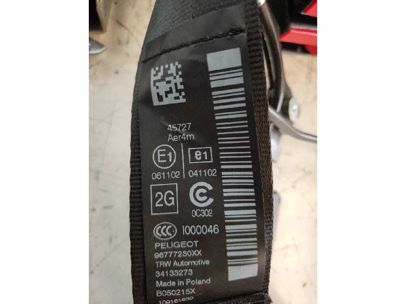 Recambio de cinturon seguridad trasero para peugeot 308 sw style referencia OEM IAM 96777232XX 96777230XX 