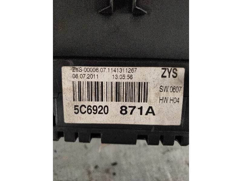 Recambio de cuadro instrumentos para volkswagen jetta (162) 1.6 tdi dpf referencia OEM IAM 5C6920871A A2C53439509 