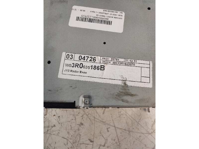 Recambio de sistema audio / radio cd para seat exeo st (3r5)(2009>) sport referencia OEM IAM W03R0035186B 04726 25751 815 764023